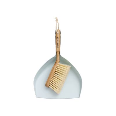 bamboo dust pan and broom