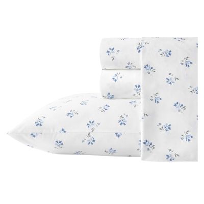 blue and white sheets from Amazon