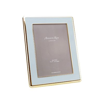A blue and gold picture frame from Amazon home