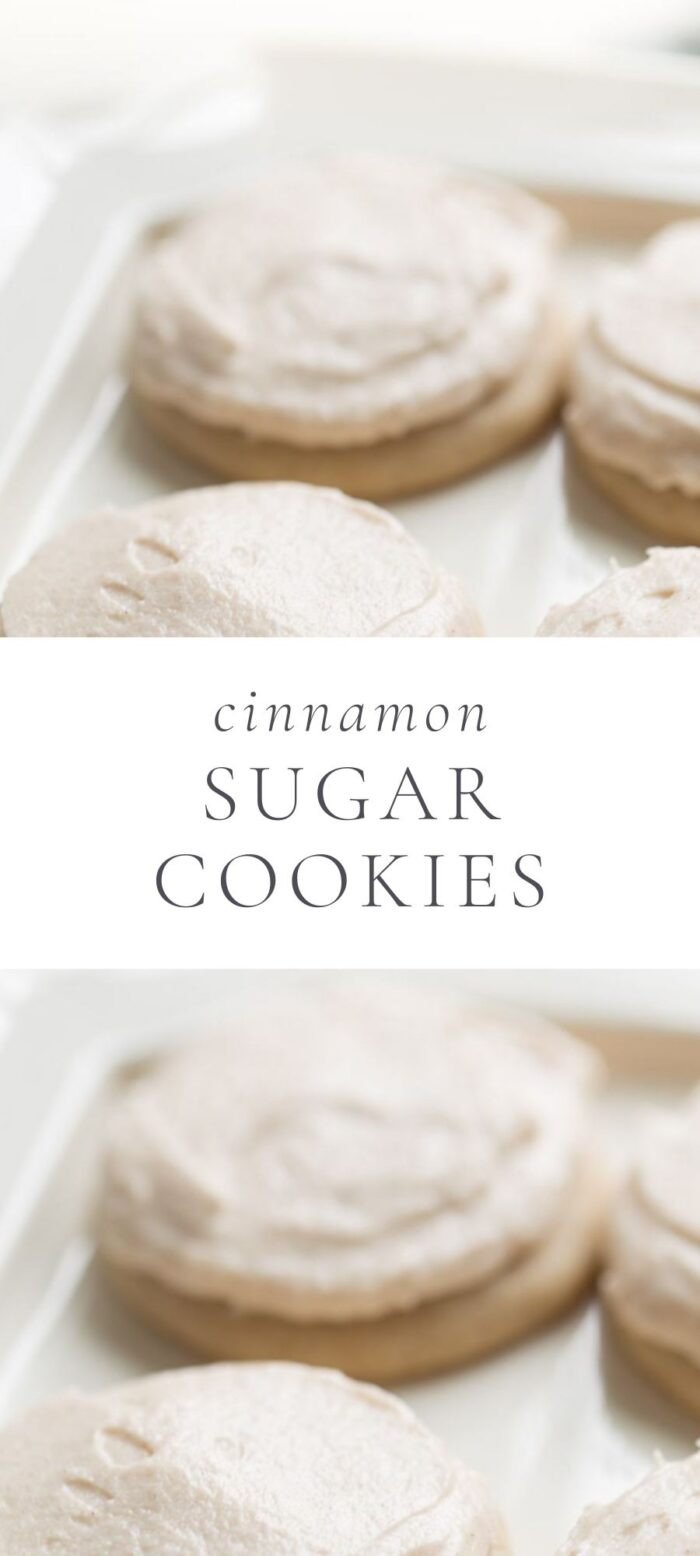 cinnamon sugar cookies on a white platter