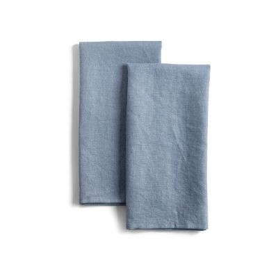 blue linen towels