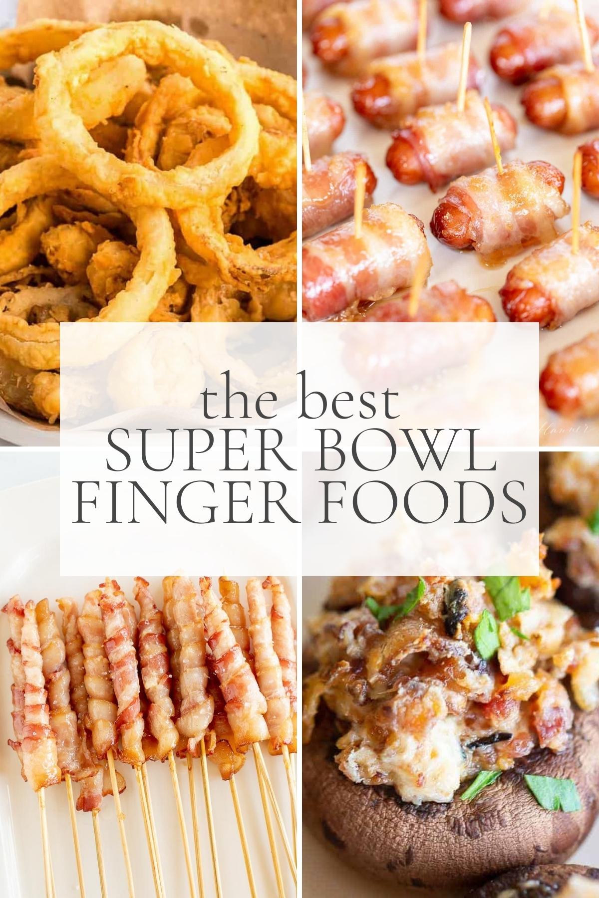 super bowl finger food collage