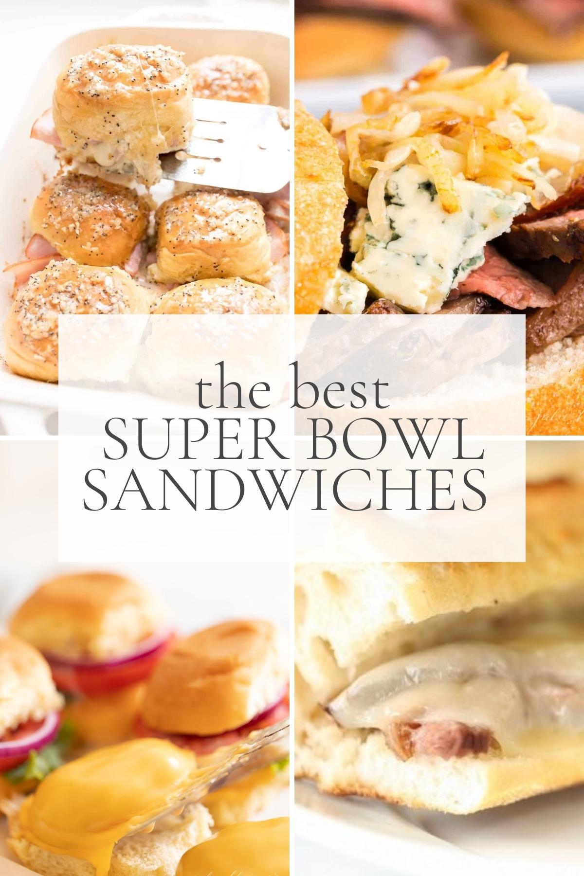 super bowl sandwich collage