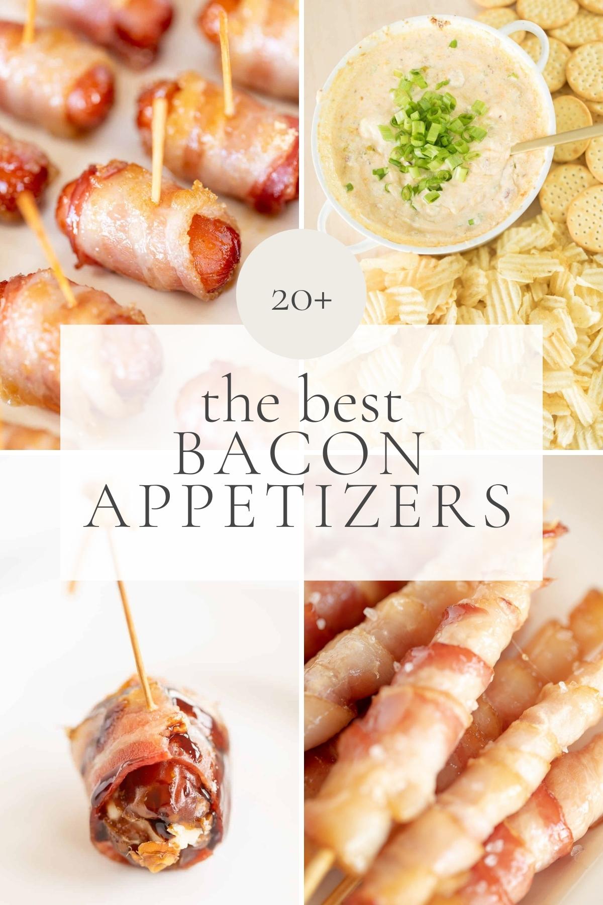 collage of bacon appetizers