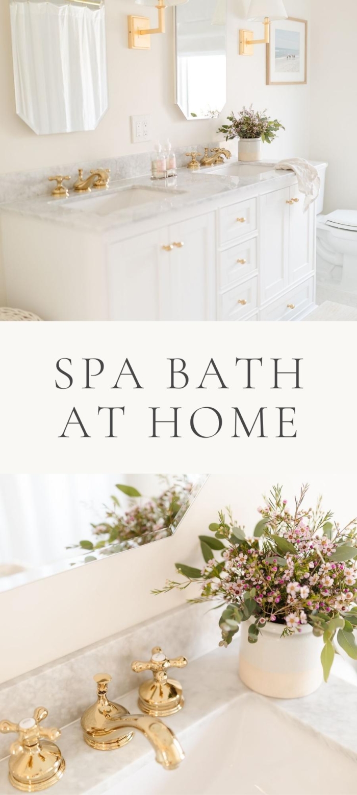 bathroom with plans and products