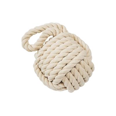 A rope knot door stop