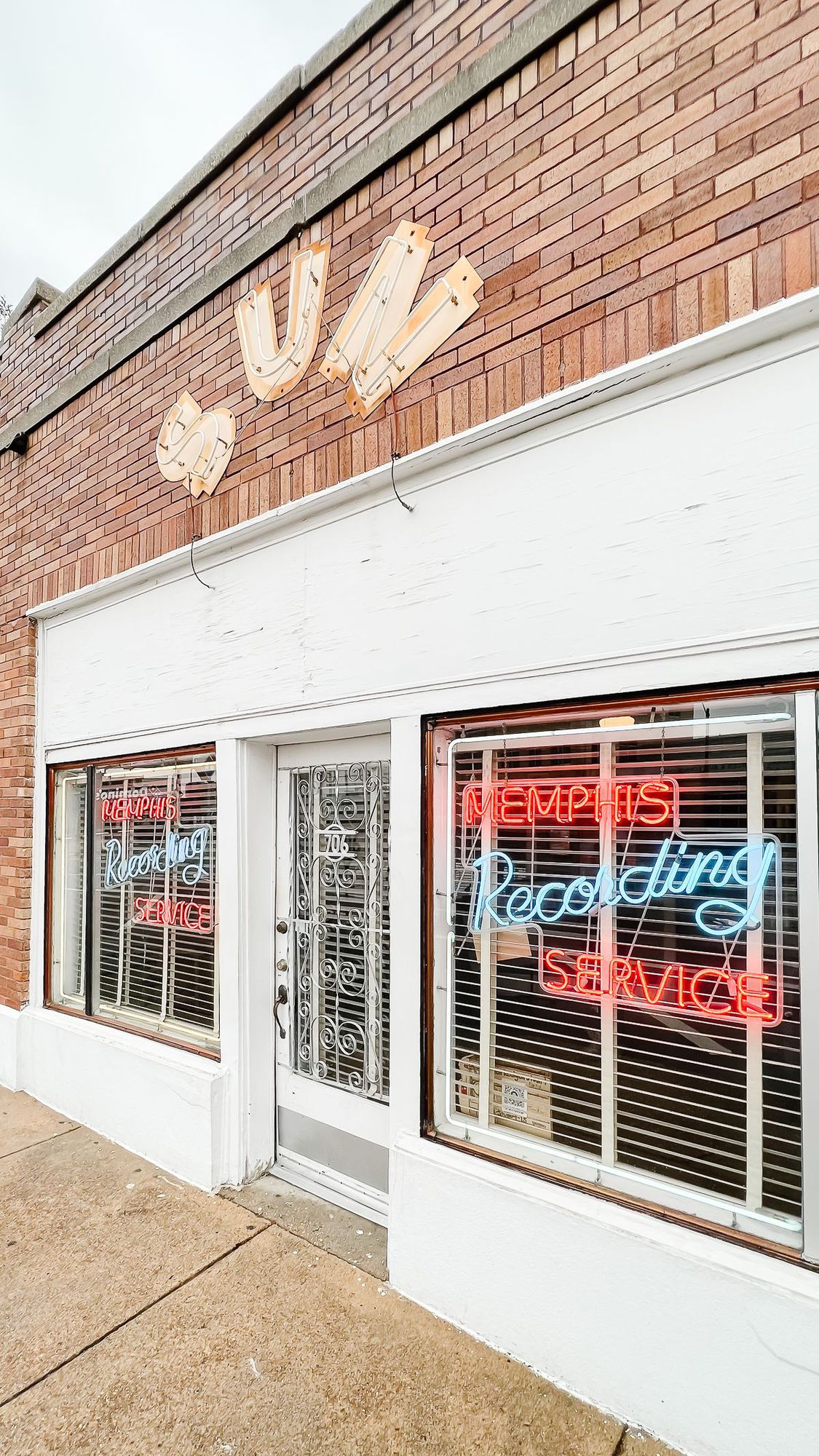 Exterior of a recording studio in Memphis Tennessee