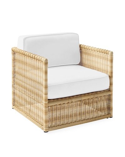 wicker chair white cushion