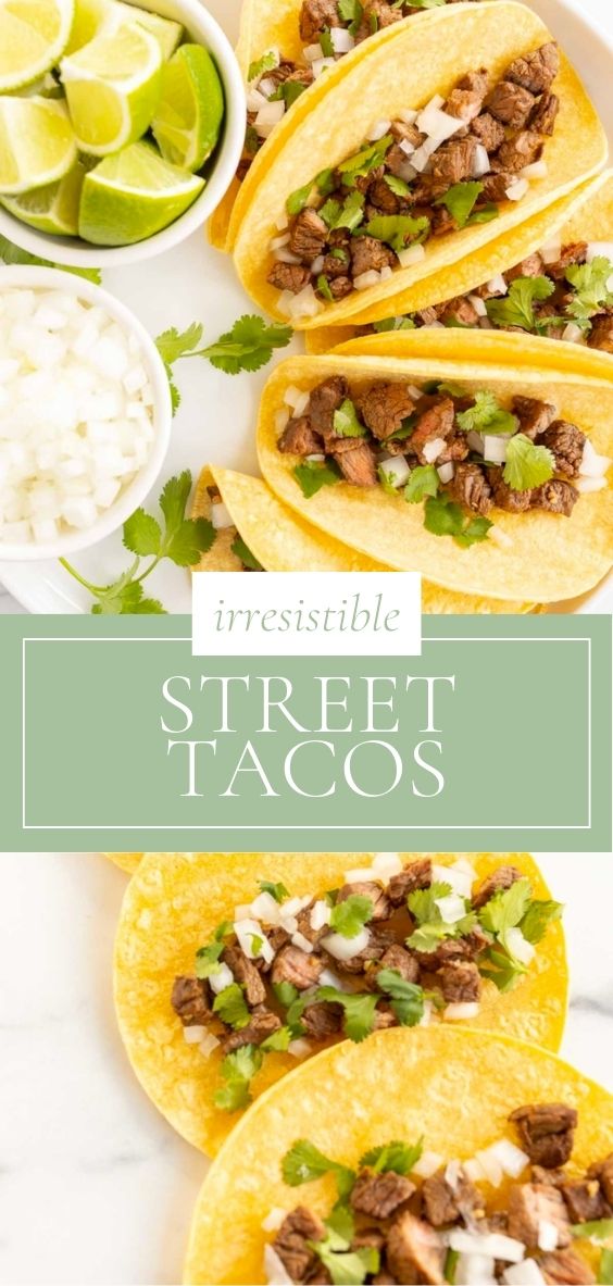 street tacos on table with meat vegetables tortillas and limes
