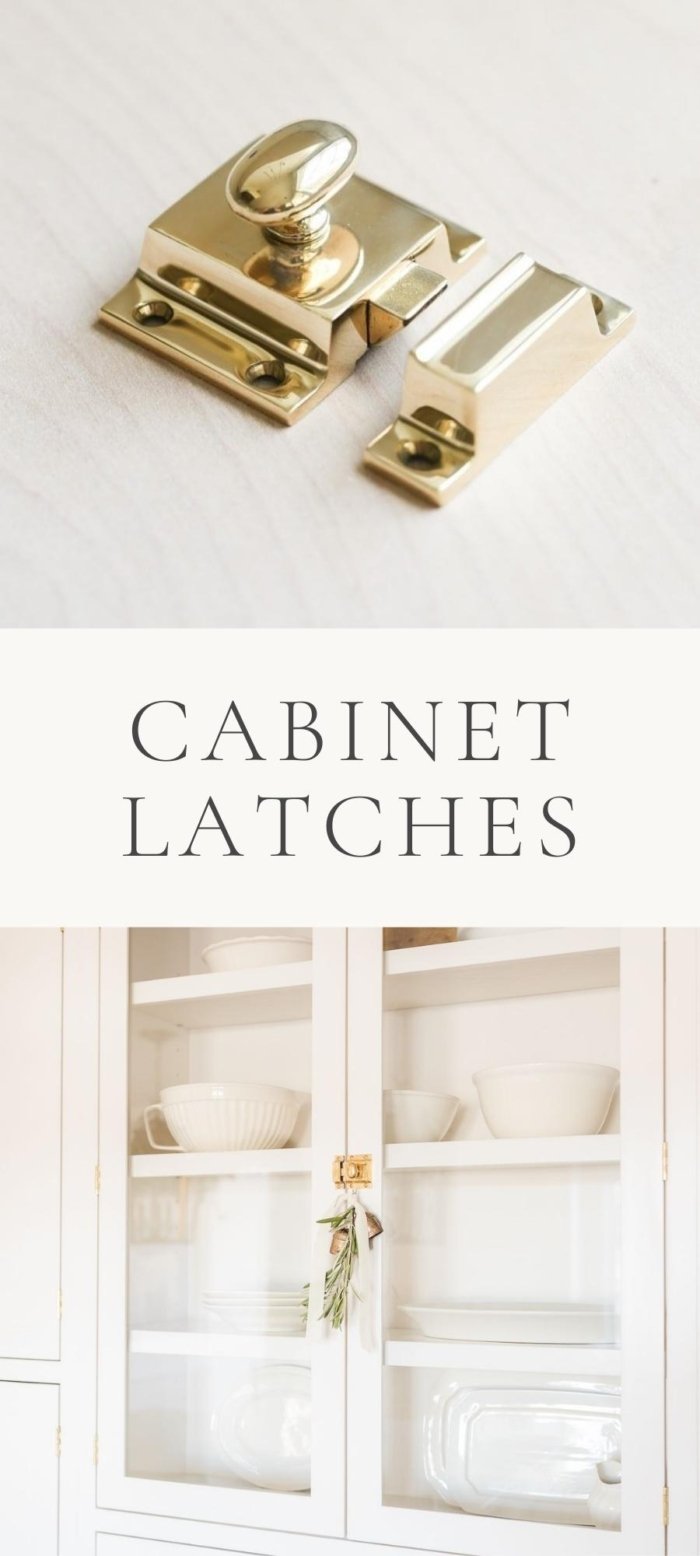 cabinet latches and cabinet with plates and decoration