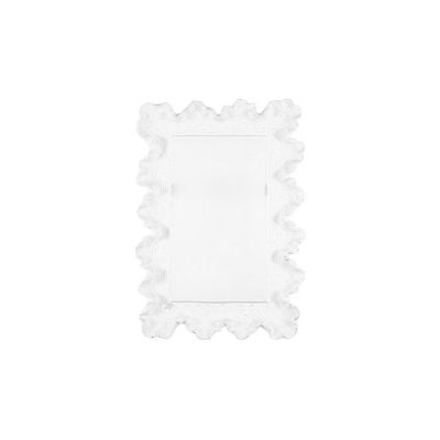 white coral style scallop mirror