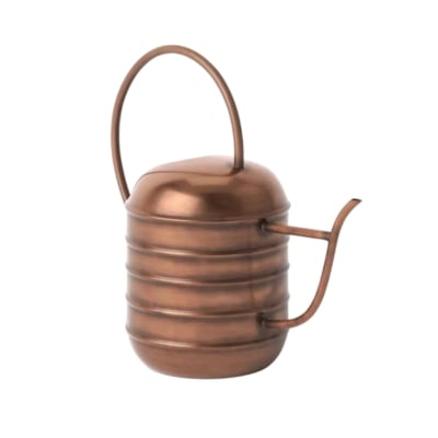 a copper watering can in a garden gift guide