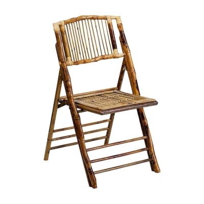 a bamboo folding chair