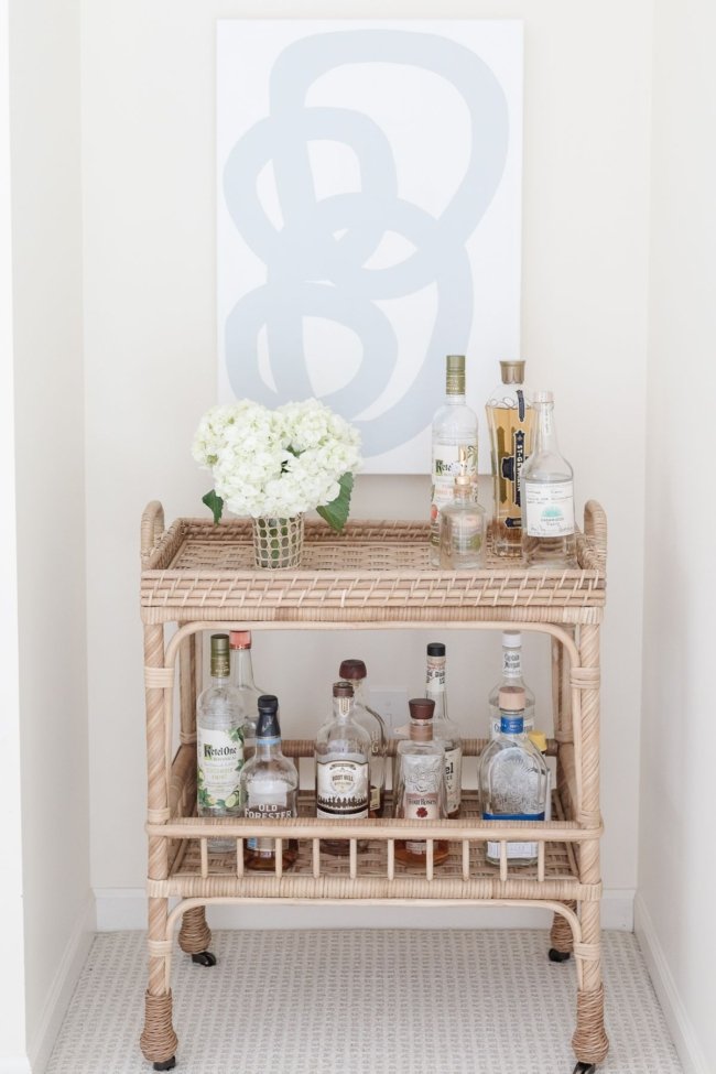Rattan Bar Carts Julie Blanner