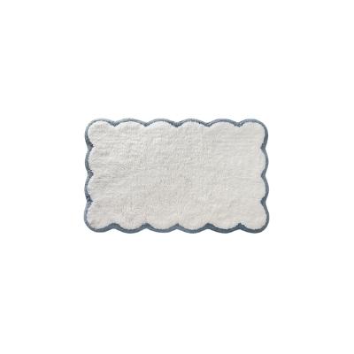 scallop bath mat