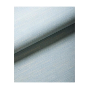 A close up image of light blue fabric reminiscent of Serena & Lily wallpaper.