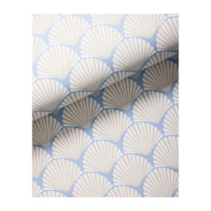 A serene and airy seashell pattern on a sheet of paper.