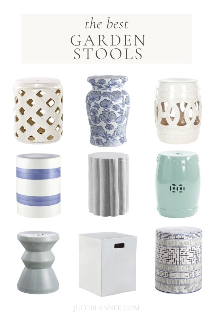 ceramic patio stool