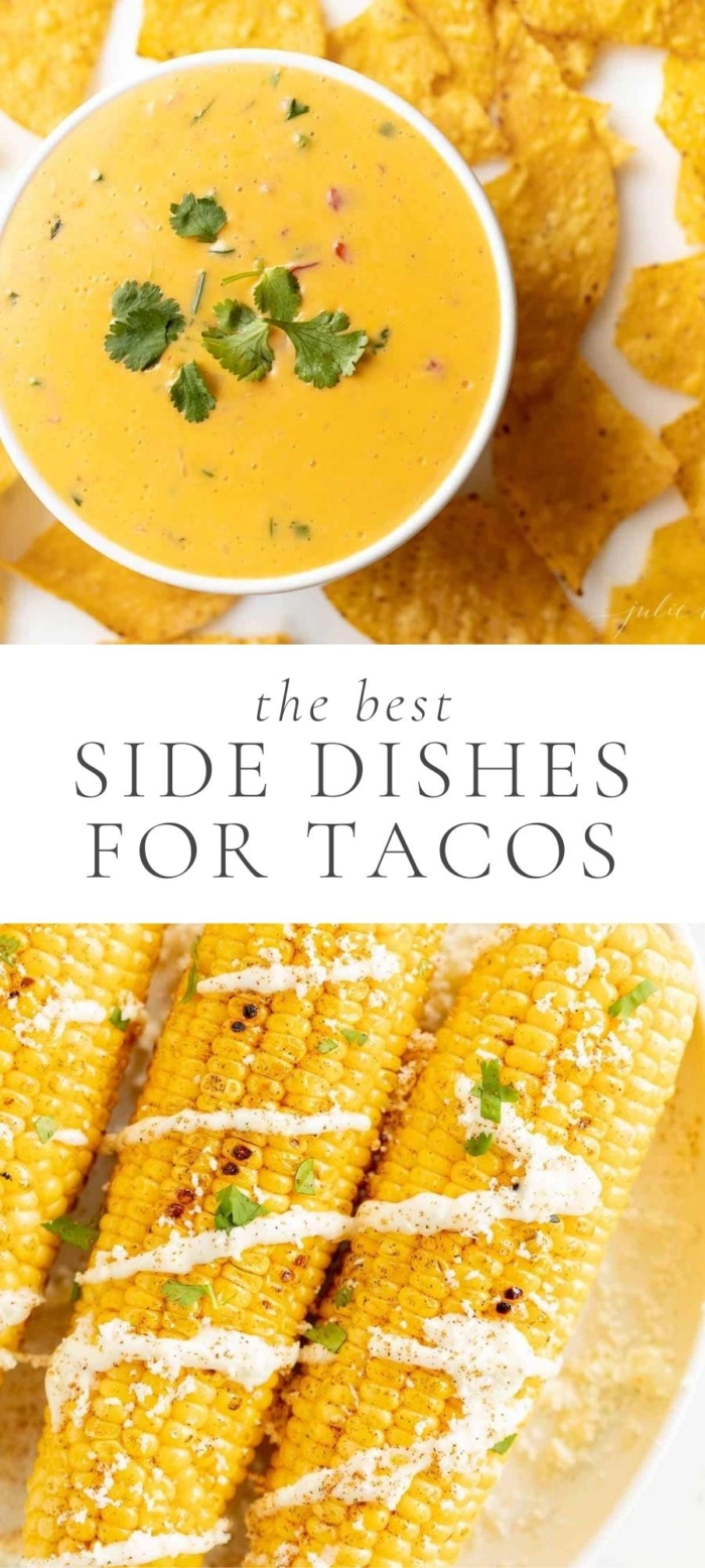 corn and Queso dip sauce with chips