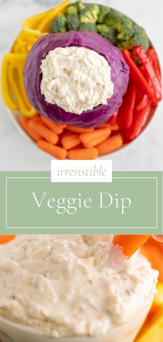 veggie dip with carrots broccoli red pepper and dip in white bowl