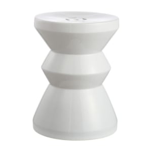 A ceramic stool on a white background.