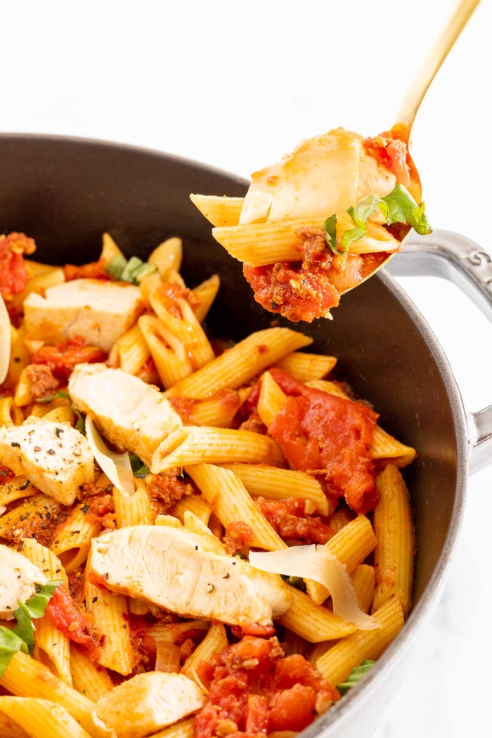 Chorizo And Chicken Pasta | Julie Blanner