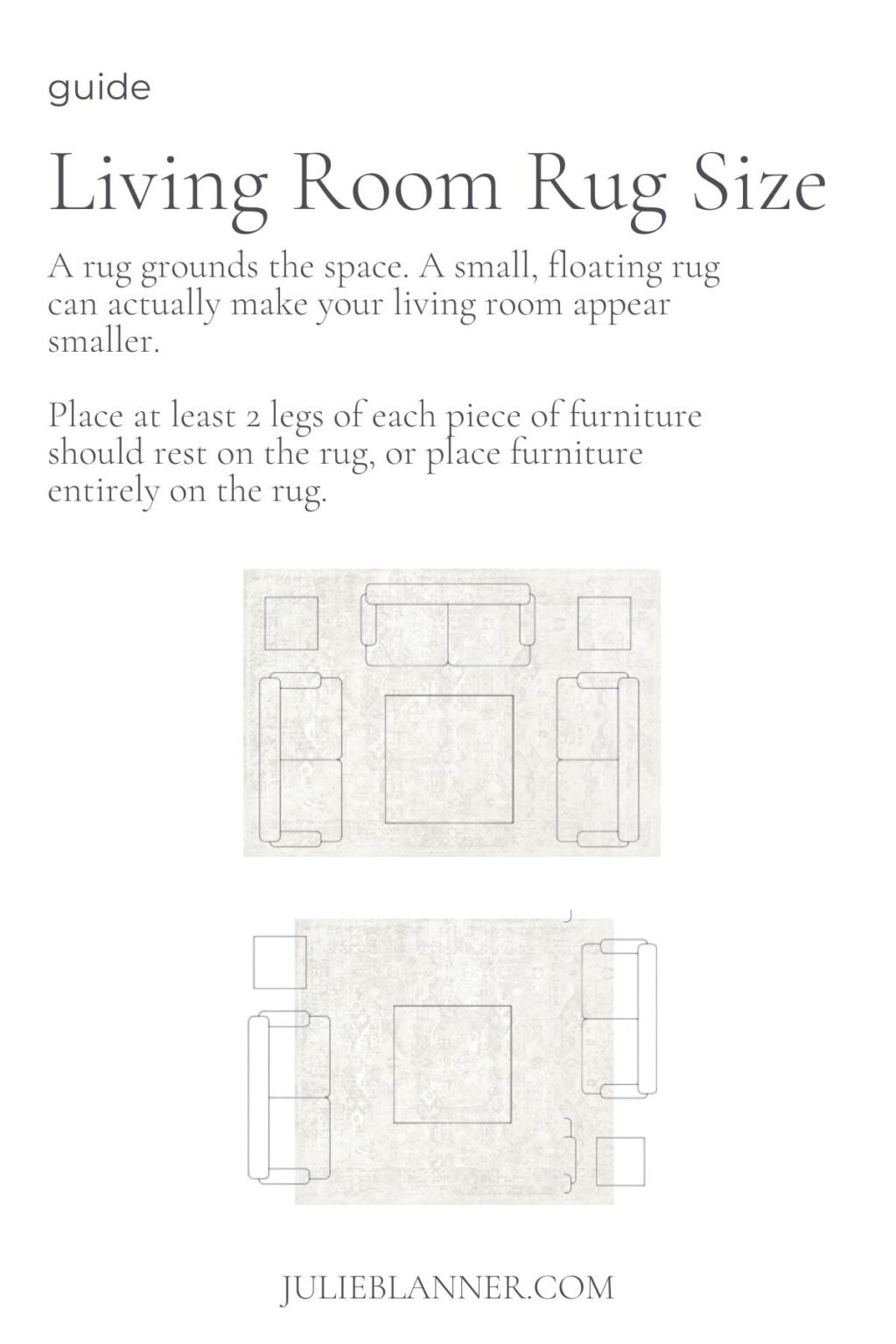 The Ultimate Rug Size Guide Julie Blanner