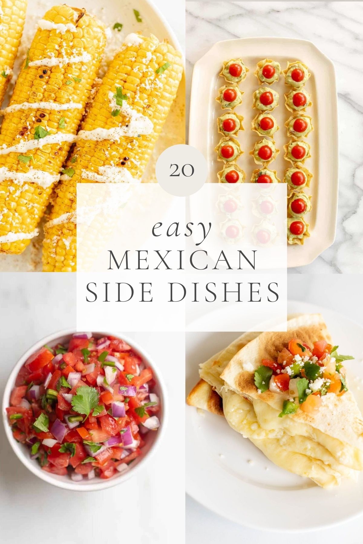 a graphic featuring various mexican inspired sides with the title of 