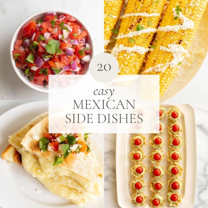 a graphic featuring various mexican inspired sides with the title of 