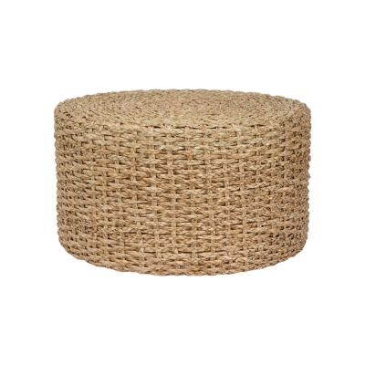 rattan coffee table on a white background