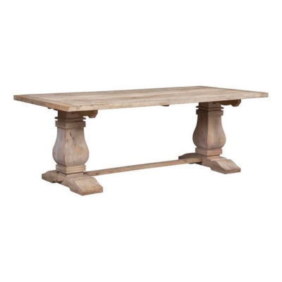 A farmhouse inspired RH dining table dupe