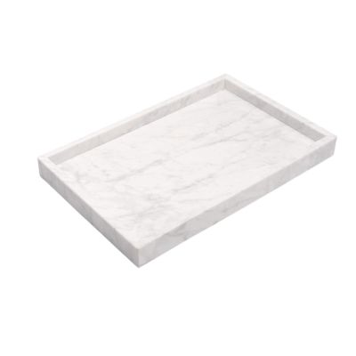 a white marble tray
