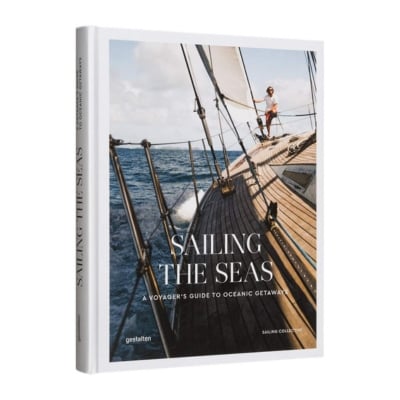 A travel coffee table book called "Sailing the Seas" 