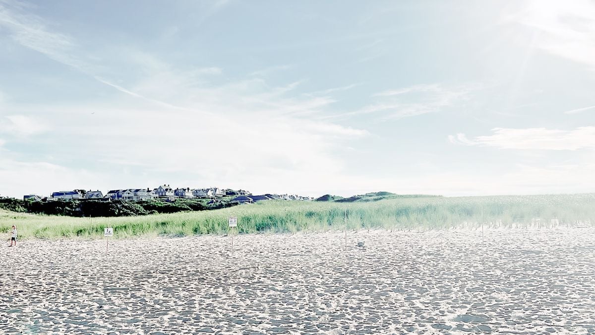 A beach scene in a guide to Things to do on Nantucket