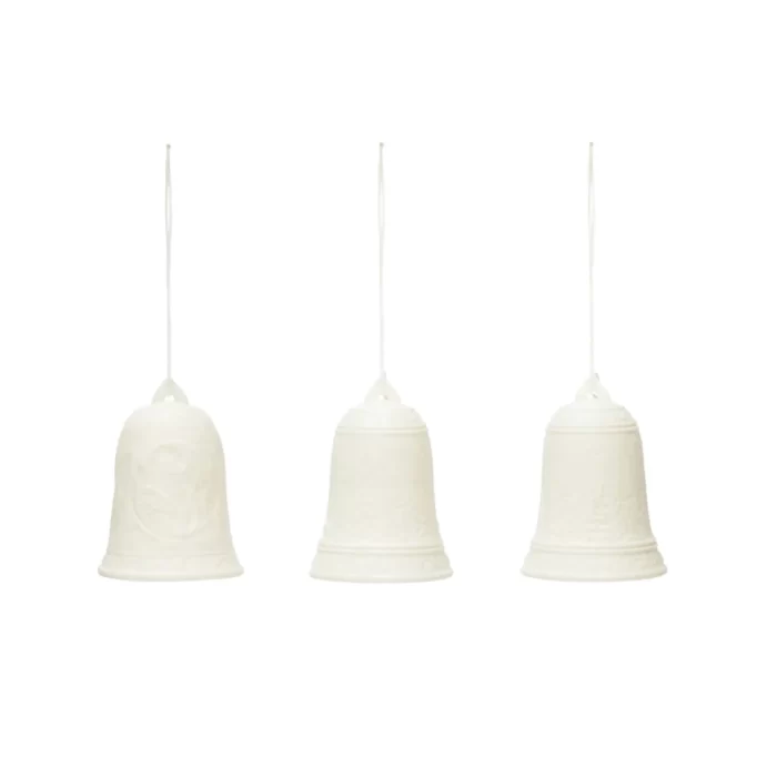 white bell ornaments