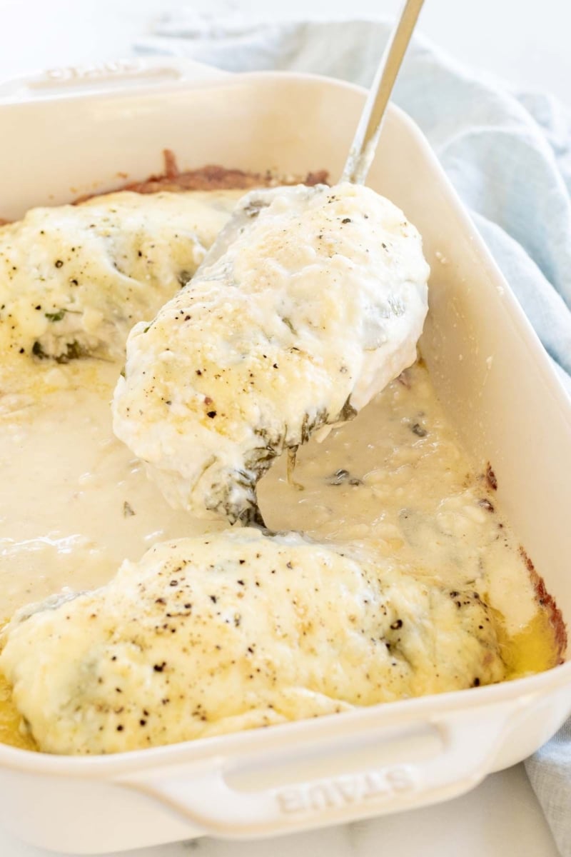 Creamy Baked Chicken and Spinach | Julie Blanner