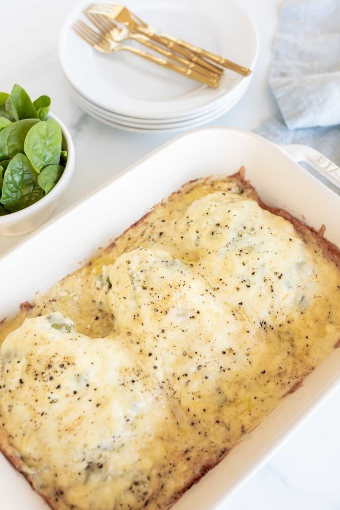 Creamy Baked Chicken and Spinach | Julie Blanner