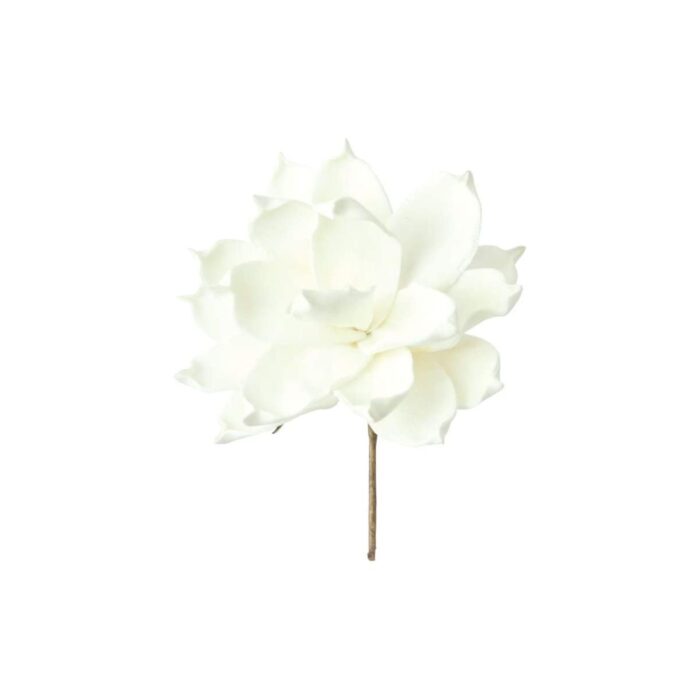 white faux flower
