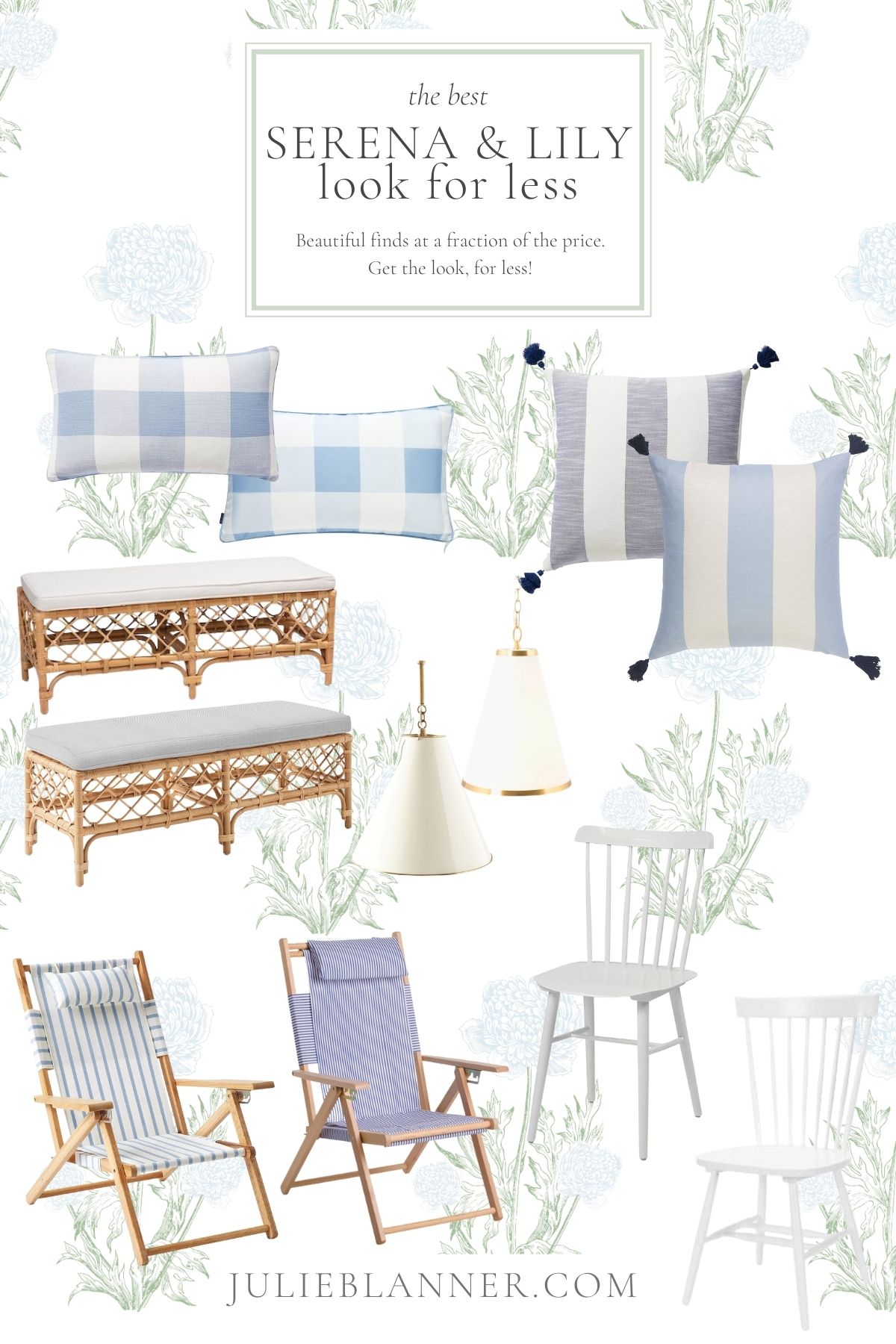 Fabric by The Yard - Perennials Gingham in Coastal Blue | Serena & Lily