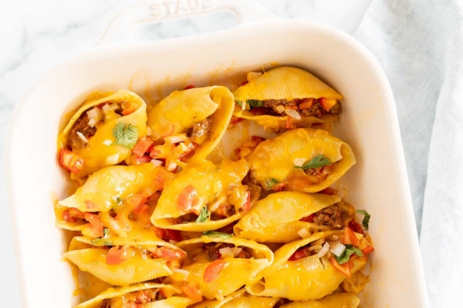 Taco Stuffed Shells | Julie Blanner