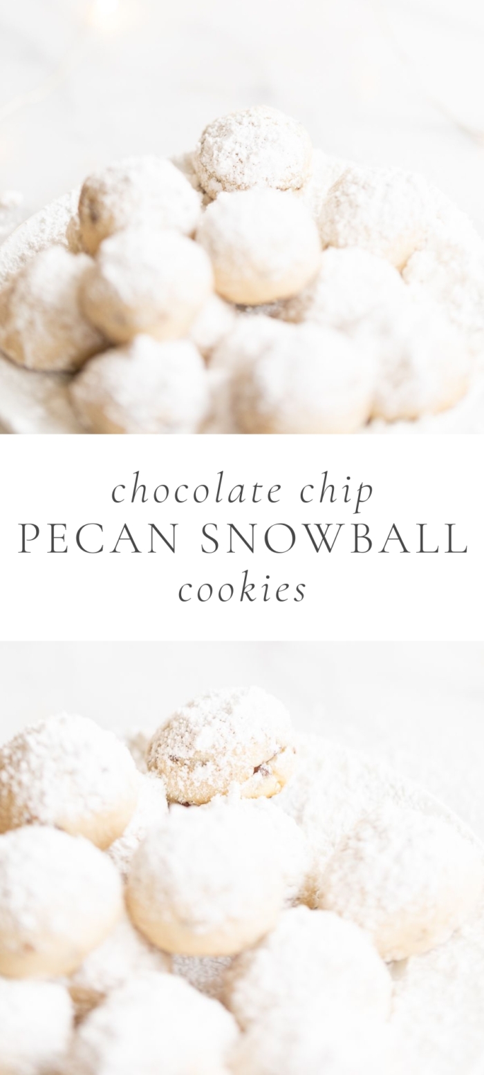 chocolate chip pecan snowball cookies
