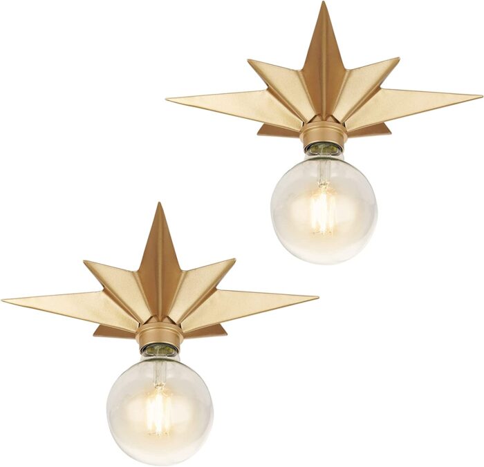 2 gold star lights