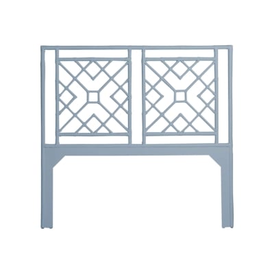 A geometric headboard available on Amazon furniture.