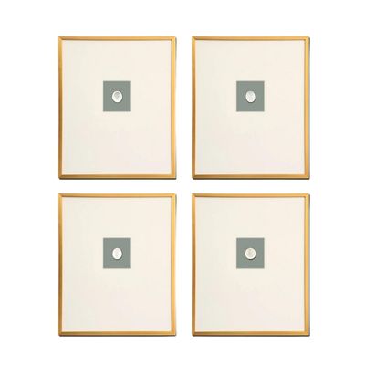 A grouping of four matted and framed intaglios.