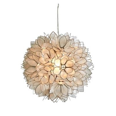 A capiz light fixture pendant from Pottery Barn