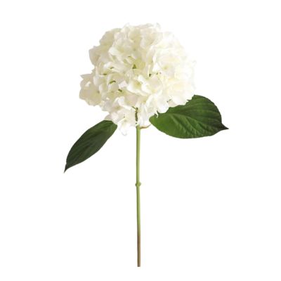 A white hydrangea faux flower stem