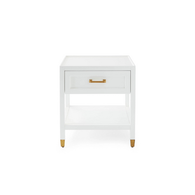 white and gold side table nightstand