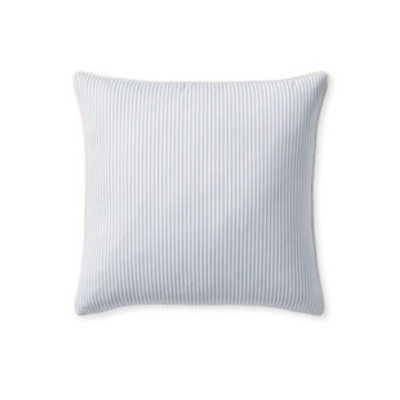 blue and white outdoor pillow