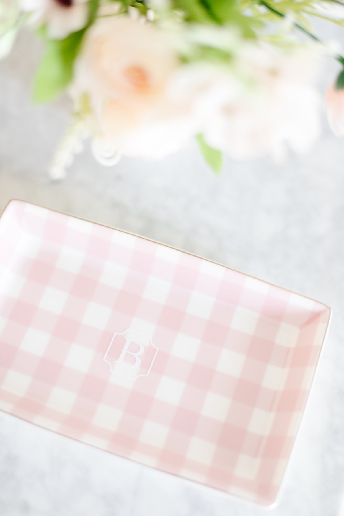 monogrammed tray