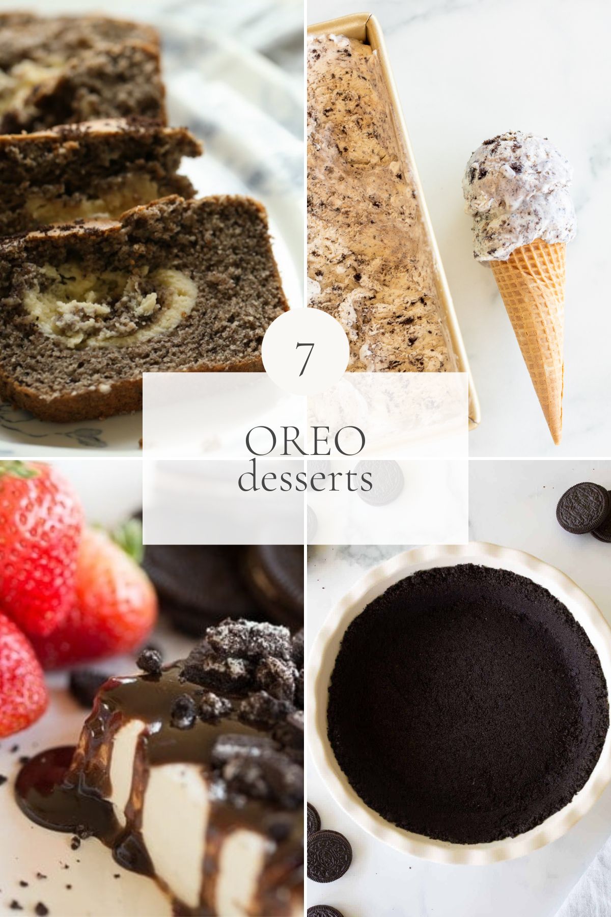 oreo dessert collage